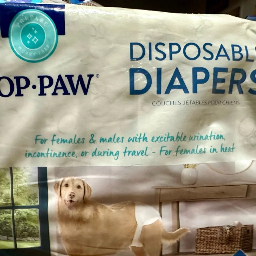 Top Paw and Up & Up Dog Diapers